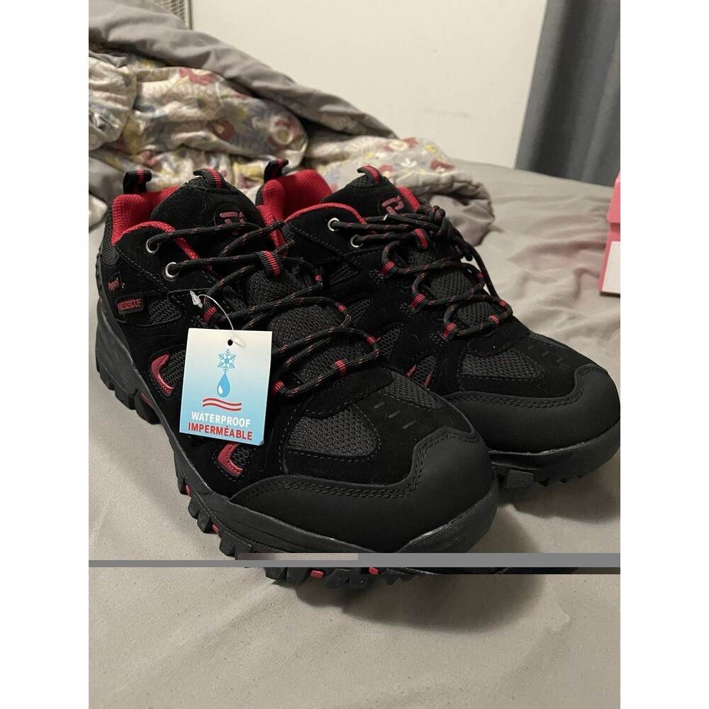 Propet Men’s Size 11X (3)E Black and Red Hiking Shoes NWT No Box